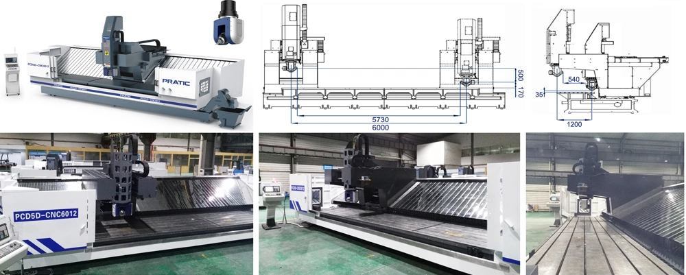 5 Axis Continuous and Simultaneous CNC Machining Center for Processing Stainless and Copper