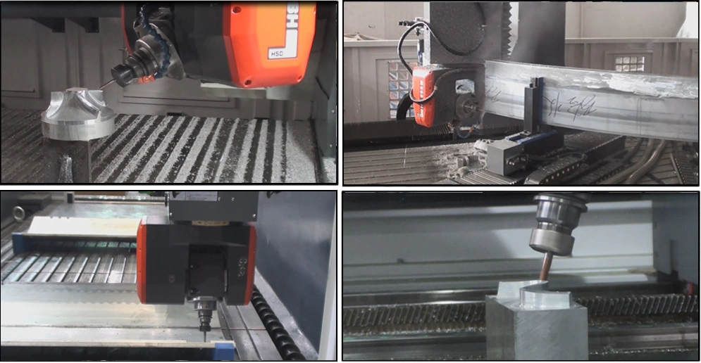 5 Axis Continuous and Simultaneous CNC Machining Center for Processing Bronze and Zinc